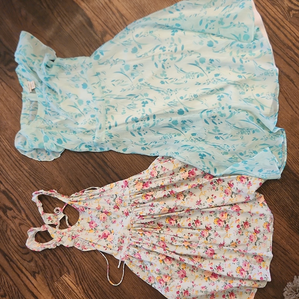 Lot 2 Big Girls Size 7/8 Medium Dresses